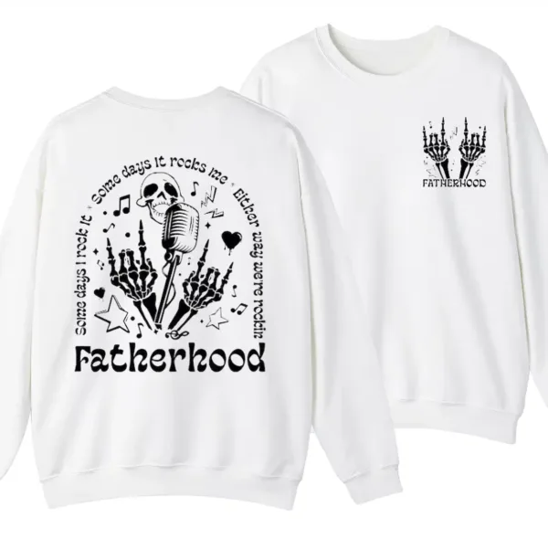 Fatherhood Sweatshirt, Some Days I Rock It Shirt, Papa Lighting Bold Sweater - Unisex, Gift For Father's Day