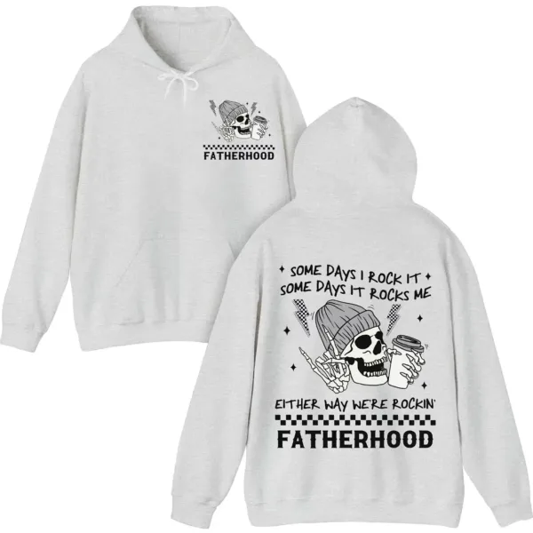 Fatherhood Sometimes I Rock It, Sometimes It Rocks Me Hoodie, Rocker Dad Gifts, Fathers Day Gift Shirt, Funny Fatherhood Hoodie