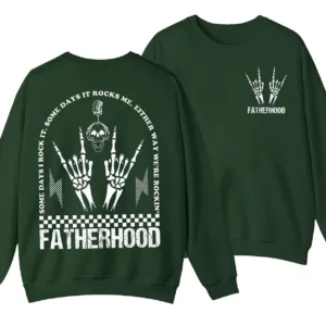 4-2-3-1.webp Fatherhood Some Day I Rock It Sweatshirt, Retro Fatherhood Sweater, Father's Day Gift - Unisex, Gift For Father's Day