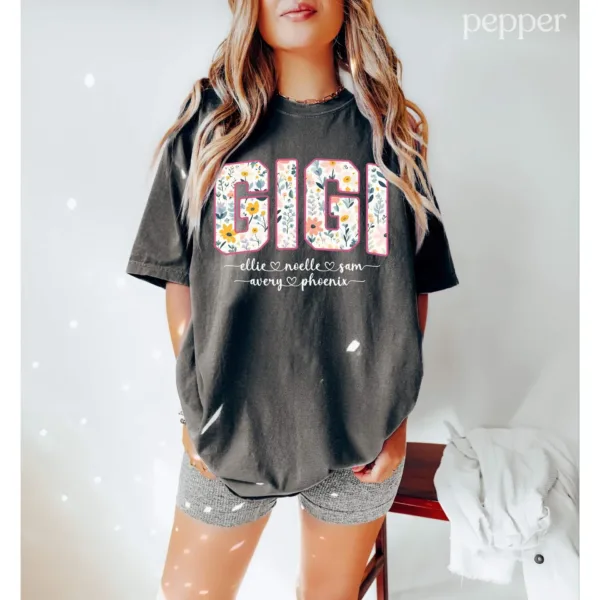 Custom Gigi Shirt - Retro Personalized Gigi Grandma Outfit - Cool Gigi Gift