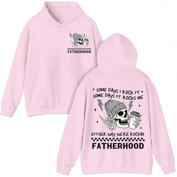 Fatherhood Sometimes I Rock It, Sometimes It Rocks Me Hoodie, Rocker Dad Gifts, Fathers Day Gift Shirt, Funny Fatherhood Hoodie