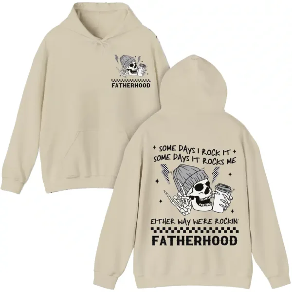 Fatherhood Sometimes I Rock It, Sometimes It Rocks Me Hoodie, Rocker Dad Gifts, Fathers Day Gift Shirt, Funny Fatherhood Hoodie