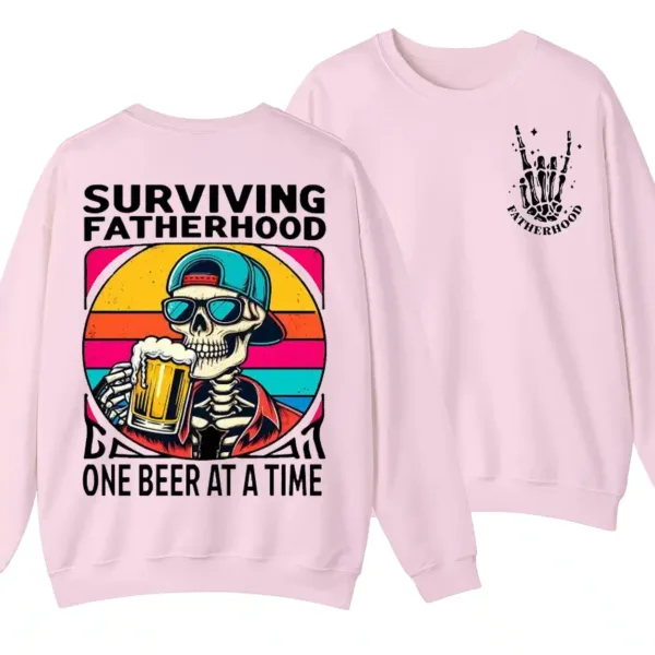 4-4-1.webp Fatherhood Sweatshirt, Funny Skeleton Dad Shirt, First Time Dad, Retro Fathers Day Gift, Gift for Husband, Full Sizes