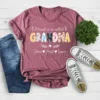 Personalized Grandma Shirt - Blessed to Be Called Nana with Kids' Art & Flower - Custom First Time Grandma T-Shirt