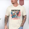 4th of July American Dad Shirt, Father's Day Gift from Wife Gift from Daughter, Step Dad Gift, Dad Fourth of July Independence Day T-shirt