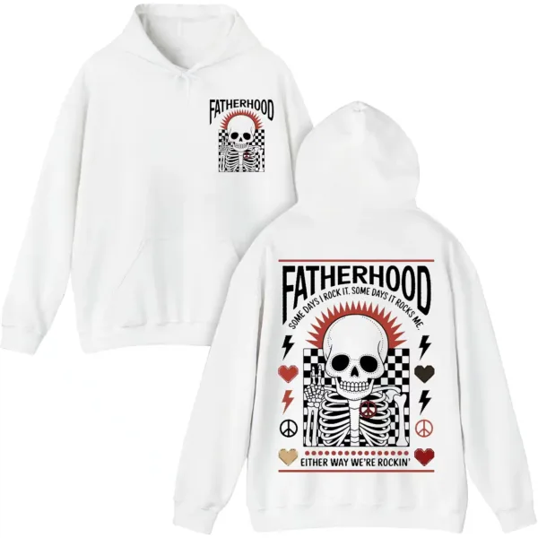 Rocker Fatherhood Hoodie – Some Day I Rook It Skull Design, The Best Father's Day Gift