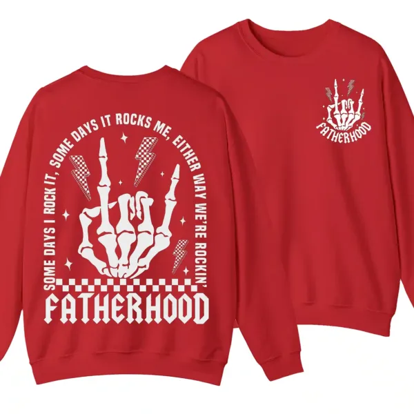 5-3-3.webp Fatherhood Sometimes I Rock It Sometimes It rocks Me Sweatshirt, Dad Shirt, Rocker Dad Gifts, Fathers Day Gift, Funny Fatherhood Sweater
