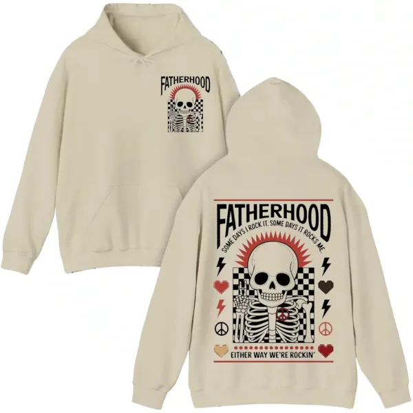 Rocker Fatherhood Hoodie – Some Day I Rook It Skull Design, The Best Father's Day Gift