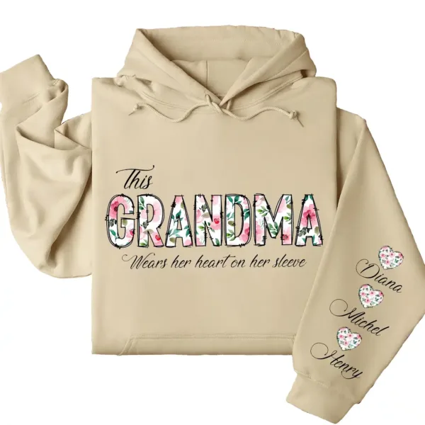 5-4-10.webp This Grandma Wears Her Heart on Her Sleeve Hoodie – Custom Hoodie with Kids’ Names, Personalized Mother’s Day Gift for Grandma