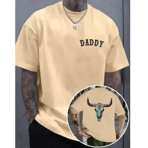 AZTEC Boho Cow Skull Shirt – Women’s Wild West Bull Skull Tee – Vintage Cowgirl Graphic – Western Clothing – Trendy Cow Skull T-Shirt