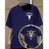 AZTEC Boho Cow Skull Shirt – Western Floral Skull Tee – Vintage Desert Aesthetic – Southwestern Feathers & Flowers Graphic T-Shirt