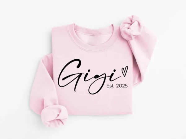 6-12.jpeg Personalized Gigi Est Sweatshirt, Mother's Day Gift, Grandma Sweatshirt, Gift for Grandmother, Nana Sweatshirt, Grammy Mimi Nonny Sweatshirt