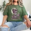 Momster Skull Mom Coffee Lover Halloween Messy Hair Bun Mama T-Shirt - Unisex, Gift for Halloween Day,  Gift for Mama