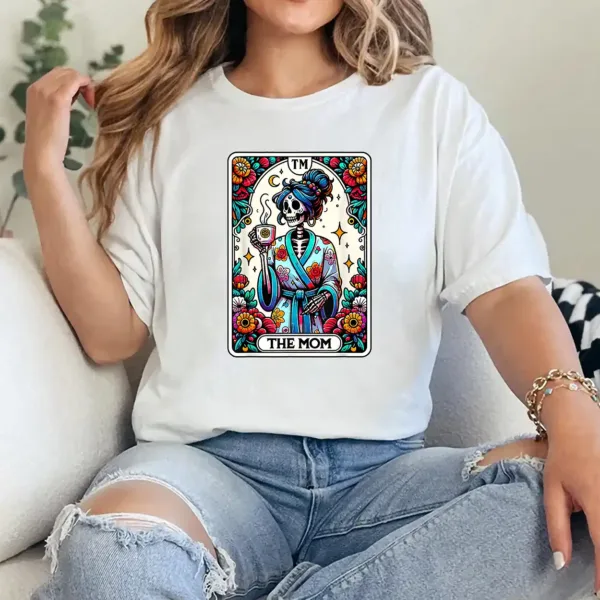 The Mom Tarot Card Skeleton Mama Halloween Mother's Day T-Shirt - Unisex, Gift for Halloween Day,  Gift for Mama
