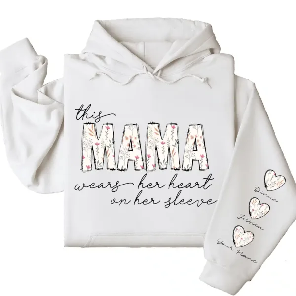 6-3-11.webp This Mama Wears Her Heart on Her Sleeve Hoodie – Custom Hoodie with Kids’ Names, Personalized Mother’s Day Gift for Mama