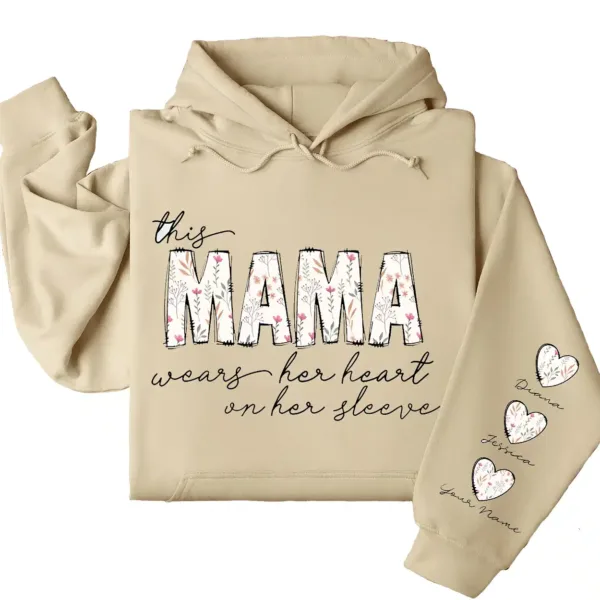 6-4-9.webp This Mama Wears Her Heart on Her Sleeve Hoodie – Custom Hoodie with Kids’ Names, Personalized Mother’s Day Gift for Mama