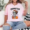 Momster Skeleton Woman Coffee Funny Halloween Mom Mama T-Shirt - Unisex, Gift for Halloween Day,  Gift for Mama