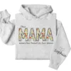 7-1-9.webp This Mama Wears Her Heart on Her Sleeve Hoodie – Floral Hoodie for Mom with Kids’ Names, Cute Personalized Gift Idea