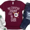 Personalized Gigi Baseball Shirt - Custom Gigi Gift for Baseball Lovers - My Favorite Player Calls Me Gigi