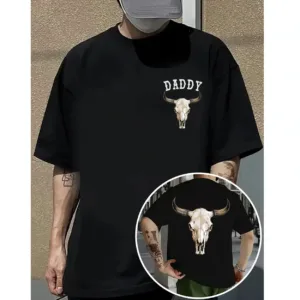 7-3-4.webp Boho Cow Skull T-Shirt – Aztec Inspired Graphic Tee – Southwestern Style – Vintage Cowgirl Country Shirt – Western Boho Fashion