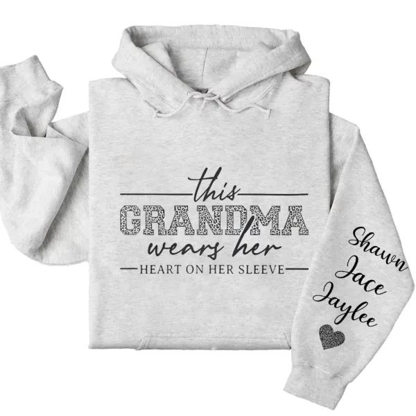 7-4-5.webp This Grandma Wears Her Heart On Her Sleeve Hoodie – Personalized Leopard Print Grandma Shirt, Cute Birthday's or Mother’s Day Gift