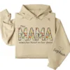 7-4-6.webp This Mama Wears Her Heart on Her Sleeve Hoodie – Floral Hoodie for Mom with Kids’ Names, Cute Personalized Gift Idea