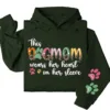 This Dog Mom Wears Her Heart on Her Sleeve Hoodie – Custom Hoodie with Kids’ Names, Personalized Mother’s Day Gift for Mom