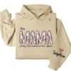 8-1-6.webp This Mama Wears Her Heart On Her Sleeve Hoodie – Personalized Mom Hoodie with Kids’ Names, Mother's Day Gift