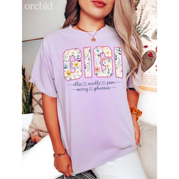 Custom Gigi Shirt - Retro Personalized Gigi Grandma Outfit - Cool Gigi Gift
