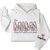 8-2-6.webp This Mama Wears Her Heart On Her Sleeve Hoodie – Personalized Mom Hoodie with Kids’ Names, Mother's Day Gift