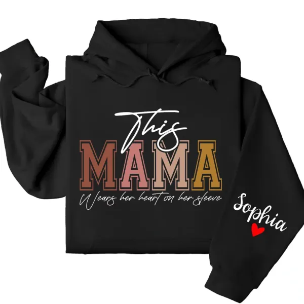 8-3-7.webp This Mama Wears Her Heart on Her Sleeve Hoodie – Custom Mom Hoodie with Kids’ Names, Personalized Mother’s Day Gift, Thoughtful Mama Outfit