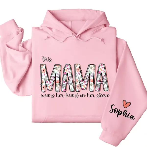 8-5-1.webp This Mama Wears Her Heart On Her Sleeve Hoodie – Personalized Mom Hoodie with Kids’ Names, Mother's Day Gift
