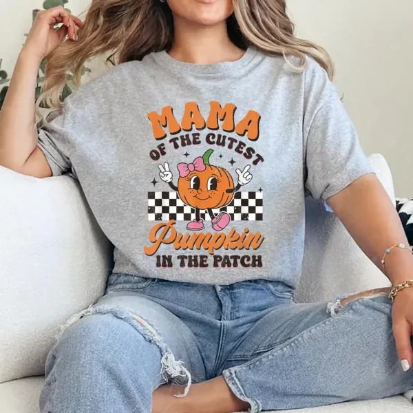 Mama of The Cutest Pumpkin In The Patch Halloween Fall T-Shirt - Unisex, Gift for Halloween Day,  Gift for Mama