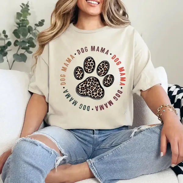 9-1-8.webp Dog Mama T-Shirt – Cute Dog Mom Gift Tee, Fur Mama Shirt for Pet Lovers, Dog Lover Graphic Top, Mother's Day Gift for Dog Moms