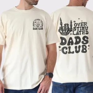 Overstimulated Dad Shirt – Funny Mental Load T-Shirt – Cool Vintage Dad Tee – Tired Dad Gift – Father's Day Gift for Husband