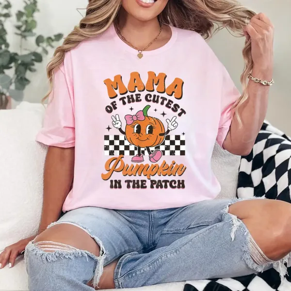 Mama of The Cutest Pumpkin In The Patch Halloween Fall T-Shirt - Unisex, Gift for Halloween Day,  Gift for Mama
