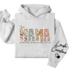 This Mama Wears Her Heart on Her Sleeve Hoodie – Custom Kids Names Hoodie for Mom