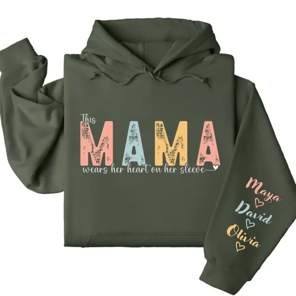9-4-6.webp This Mama Wears Her Heart on Her Sleeve Hoodie – Custom Hoodie with Kids’ Names, Personalized Mother’s Day Gift for Mom