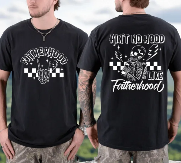 Aint-No-Hood-Like-Fatherhood-Shirt-4.jpg Ain't No Hood Like Fatherhood, Drinking Husband, Fathers Day Gift, Gift For Dad