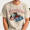 American Dad Shirt ? Patriotic Cowboy Hat USA Flag T-Shirt