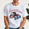 American Dad Shirt ? Patriotic Cowboy Hat USA Flag T-Shirt
