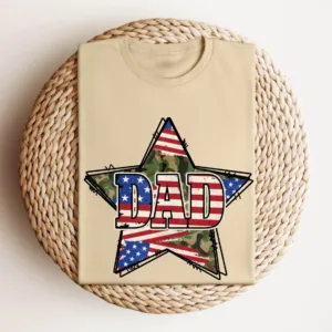 American-Flag-Dad-Shirt-1.webp American Flag Dad Tee, Star Dad T-Shirt, USA Flag Tshirt, USA Dad Shirt for 4of July, Independent Day, Father's Day, Big America