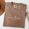 Auntie-Est-Shirt-2.webp Auntie Est T-Shirt, Custom Aunt, Pregnancy Reveal to Aunt, New Aunt Gift, Pregnancy Announcement Gift Shirt