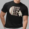 Baseball Parent Shirt ? Raised My Kid to Hit & Steal ? Great Gift for Baseball Dad or Mom