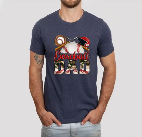 Father?s Day Baseball Dad Shirt ? Fun & Colorful Sports Tee for Baseball Lovers
