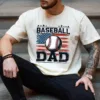 Baseball Dad USA Flag Shirt ? Vintage Patriotic Gift for Baseball Lovers