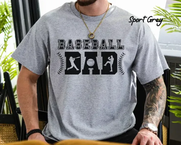 Baseball Dad Silhouette Shirt ? Perfect Game Day Outfit for Proud Dads