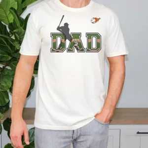 Cool Baseball Dad Shirt ? Unique Field Design and Batting Player ? Father?s Day or Birthday Gift