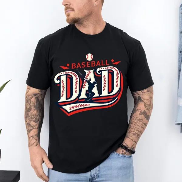 Father's Day Baseball Dad Shirt ? Sports Dad Graphic Tee for Game Lovers