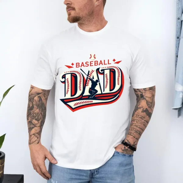 Father's Day Baseball Dad Shirt ? Sports Dad Graphic Tee for Game Lovers